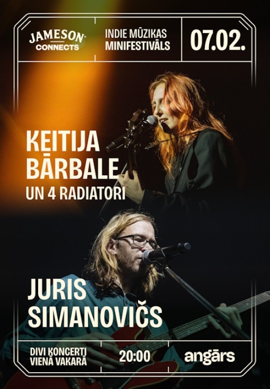Indie mūzikas minifestivāls: Keitija Bārbale + 4 radiatori un Juris Simanovičs