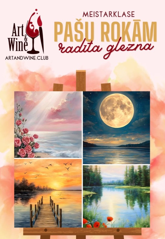 Art&Wine radošā meistarklase: Gleznojam 'Daba'