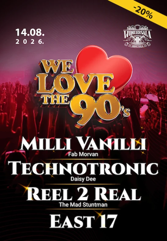 Atcelts - We Love The 90s - 14.08.2026 - Wondersala - Biļešu Serviss