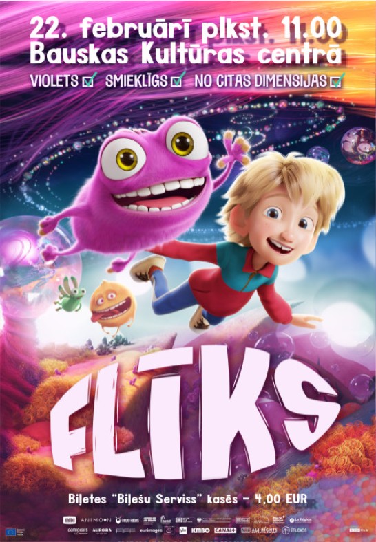 Animācijas filma visai ģimenei 'Flīks'