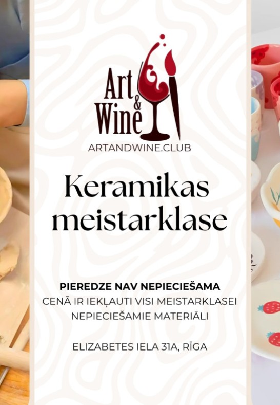Art&Wine radošā meistarklase: Keramikas meistarklase.