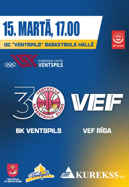 BK Ventspils - VEF Rīga. BK Ventspils mājas spēle