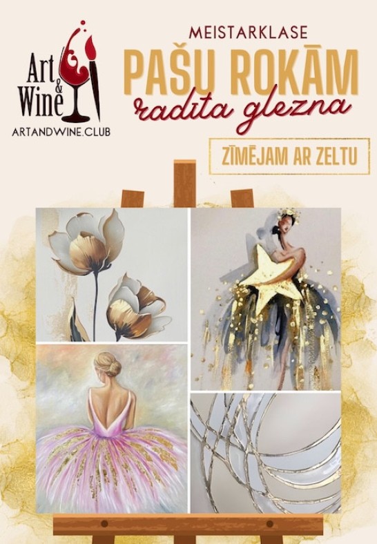 Art&Wine radošā meistarklase: Zīmējam gleznas, kas spīd tumsā.