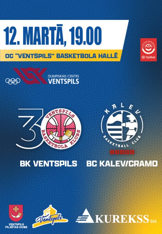 BK Ventspils - BC Kalev/Cramo. BK Ventspils mājas spēle