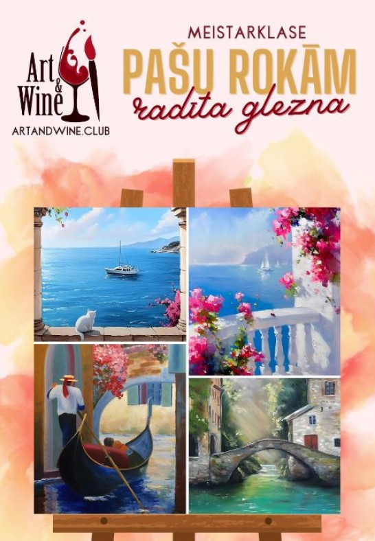 Art and Wine radošā meistarklase: Gleznojam 'Itālija'