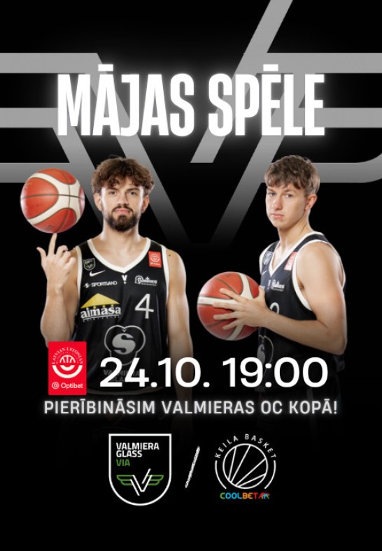 VALMIERA GLASS VIA - Keila Coolbet. Optibet Latvijas - Igaunijas basketbola līgas mājas spēle.
